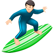 🏄🏻‍♂️ Emoji Hombre Haciendo Surf: Tono De Piel Claro en Apple iOS 16.4.