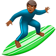 Emoji 🏄🏾‍♂️ Surfista Uomo: Carnagione Abbastanza Scura su Apple iOS 16.4.