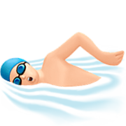 Emoji 🏊🏻‍♂️ Nuotatore: Carnagione Chiara su Apple iOS 16.4.