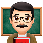 Emoji 👨🏻‍🏫 Professore: Carnagione Chiara su Apple iOS 16.4.