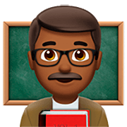 👨🏾‍🏫 Emoji Profesor: Tono De Piel Oscuro Medio en Apple iOS 16.4.