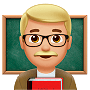 Emoji 👨🏼‍🏫 Professore: Carnagione Abbastanza Chiara su Apple iOS 16.4.