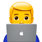 Émoji 👨‍💻 Informaticien sur Apple iOS 16.4.