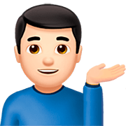 💁🏻‍♂️ Emoji Empleado De Mostrador De Información: Tono De Piel Claro en Apple iOS 16.4.