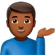 Emoji 💁🏾‍♂️ Uomo Con Suggerimento: Carnagione Abbastanza Scura su Apple iOS 16.4.
