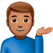 💁🏽‍♂️ Emoji Homem Com A Palma Virada Para Cima: Pele Morena na Apple iOS 16.4.