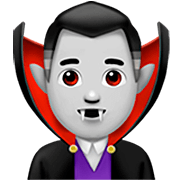 Émoji 🧛🏻‍♂️ Vampire Homme : Peau Claire sur Apple iOS 16.4.