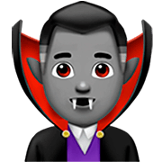 Emoji 🧛🏽‍♂️ Vampiro Uomo: Carnagione Olivastra su Apple iOS 16.4.