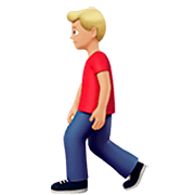 Emoji 🚶🏼‍♂️ Uomo Che Cammina: Carnagione Abbastanza Chiara su Apple iOS 16.4.