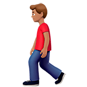 Emoji 🚶🏽‍♂️ Uomo Che Cammina: Carnagione Olivastra su Apple iOS 16.4.