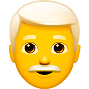 Emoji 👨‍🦳 Uomo: Capelli Bianchi su Apple iOS 16.4.