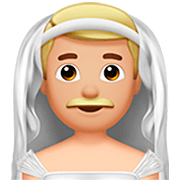 Emoji 👰🏼‍♂️ Sposo Con Velo: Carnagione Abbastanza Chiara su Apple iOS 16.4.