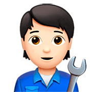 🧑🏻‍🔧 Emoji Mecánico: Tono De Piel Claro en Apple iOS 16.4.