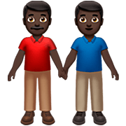 👬🏿 Emoji Dois Homens De Mãos Dadas: Pele Escura na Apple iOS 16.4.
