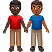 👨🏿‍🤝‍👨🏾 Emoji Dois Homens De Mãos Dadas: Pele Escura E Pele Morena Escura na Apple iOS 16.4.