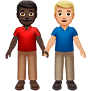 👨🏿‍🤝‍👨🏼 Emoji Dois Homens De Mãos Dadas: Pele Escura E Pele Morena Clara na Apple iOS 16.4.