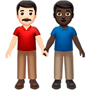 👨🏻‍🤝‍👨🏿 Emoji Dois Homens De Mãos Dadas: Pele Clara E Pele Escura na Apple iOS 16.4.