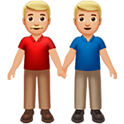 👬🏼 Emoji händchenhaltende Männer: mittelhelle Hautfarbe Apple iOS 16.4.