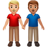 Emoji 👨🏼‍🤝‍👨🏽 Due Uomini Che Si Tengono Per Mano: Carnagione Abbastanza Chiara E Carnagione Olivastra su Apple iOS 16.4.