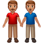 👬🏽 Emoji händchenhaltende Männer: mittlere Hautfarbe Apple iOS 16.4.
