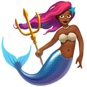Emoji 🧜🏾‍♀️ Sirena Donna: Carnagione Abbastanza Scura su Apple iOS 16.4.