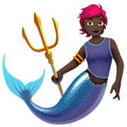 Emoji 🧜🏿 Sirena: Carnagione Scura su Apple iOS 16.4.