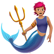 Emoji 🧜🏽 Sirena: Carnagione Olivastra su Apple iOS 16.4.