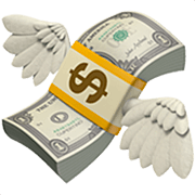 💸 Emoji Geldschein mit Flügeln Apple iOS 16.4.