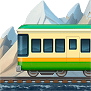 🚞 Emoji Estrada De Ferro Na Montanha na Apple iOS 16.4.