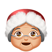 Émoji 🤶🏼 Mère Noël : Peau Moyennement Claire sur Apple iOS 16.4.