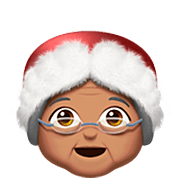 Émoji 🤶🏽 Mère Noël : Peau Légèrement Mate sur Apple iOS 16.4.