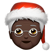 Émoji 🧑🏿‍🎄 Santa : Peau Foncée sur Apple iOS 16.4.
