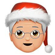 🧑🏼‍🎄 Emoji Weihnachtsperson: mittelhelle Hautfarbe Apple iOS 16.4.