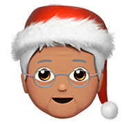 🧑🏽‍🎄 Emoji Weihnachtsperson: mittlere Hautfarbe Apple iOS 16.4.