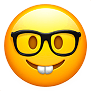 Emoji 🤓 Faccina Nerd su Apple iOS 16.4.