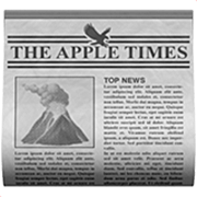Émoji 📰 Journal sur Apple iOS 16.4.