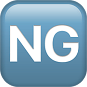 Emoji 🆖 Pulsante NG su Apple iOS 16.4.