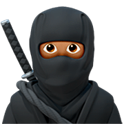 Émoji 🥷🏽 Ninja : Peau Légèrement Mate sur Apple iOS 16.4.