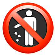 🚯 Emoji Prohibido Tirar Basura en Apple iOS 16.4.