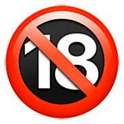 Emoji 🔞 Simbolo Di Divieto Ai Minorenni su Apple iOS 16.4.