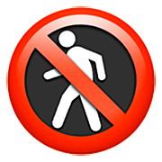 🚷 Emoji Proibida A Passagem De Pedestres na Apple iOS 16.4.