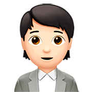 🧑🏻‍💼 Emoji Oficinista Hombre: Tono De Piel Claro en Apple iOS 16.4.