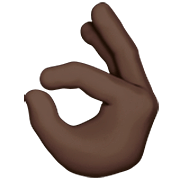 👌🏿 Emoji OK-Zeichen: dunkle Hautfarbe Apple iOS 16.4.
