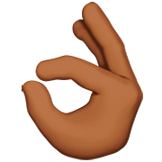 👌🏾 Emoji OK-Zeichen: mitteldunkle Hautfarbe Apple iOS 16.4.