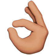 👌🏽 Emoji OK-Zeichen: mittlere Hautfarbe Apple iOS 16.4.