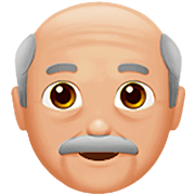 Emoji 👴🏼 Uomo Anziano: Carnagione Abbastanza Chiara su Apple iOS 16.4.