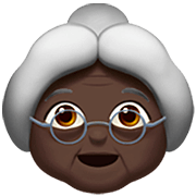 Émoji 👵🏿 Femme âgée : Peau Foncée sur Apple iOS 16.4.