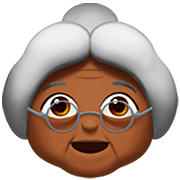 👵🏾 Emoji Idosa: Pele Morena Escura na Apple iOS 16.4.
