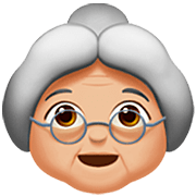 👵🏼 Emoji Anciana: Tono De Piel Claro Medio en Apple iOS 16.4.