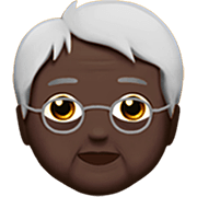 🧓🏿 Emoji älterer Erwachsener: dunkle Hautfarbe Apple iOS 16.4.